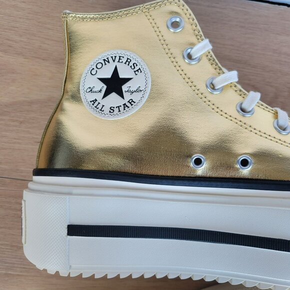 ⭐Chuck Taylor All Star Lift Double Stack Gold 12 Women's Shoes Sneakers A15164C - Picture 11 of 12